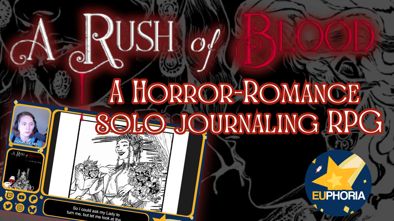 A Rush of Blood, A Horror-Romance Solo Journaling RPG title card