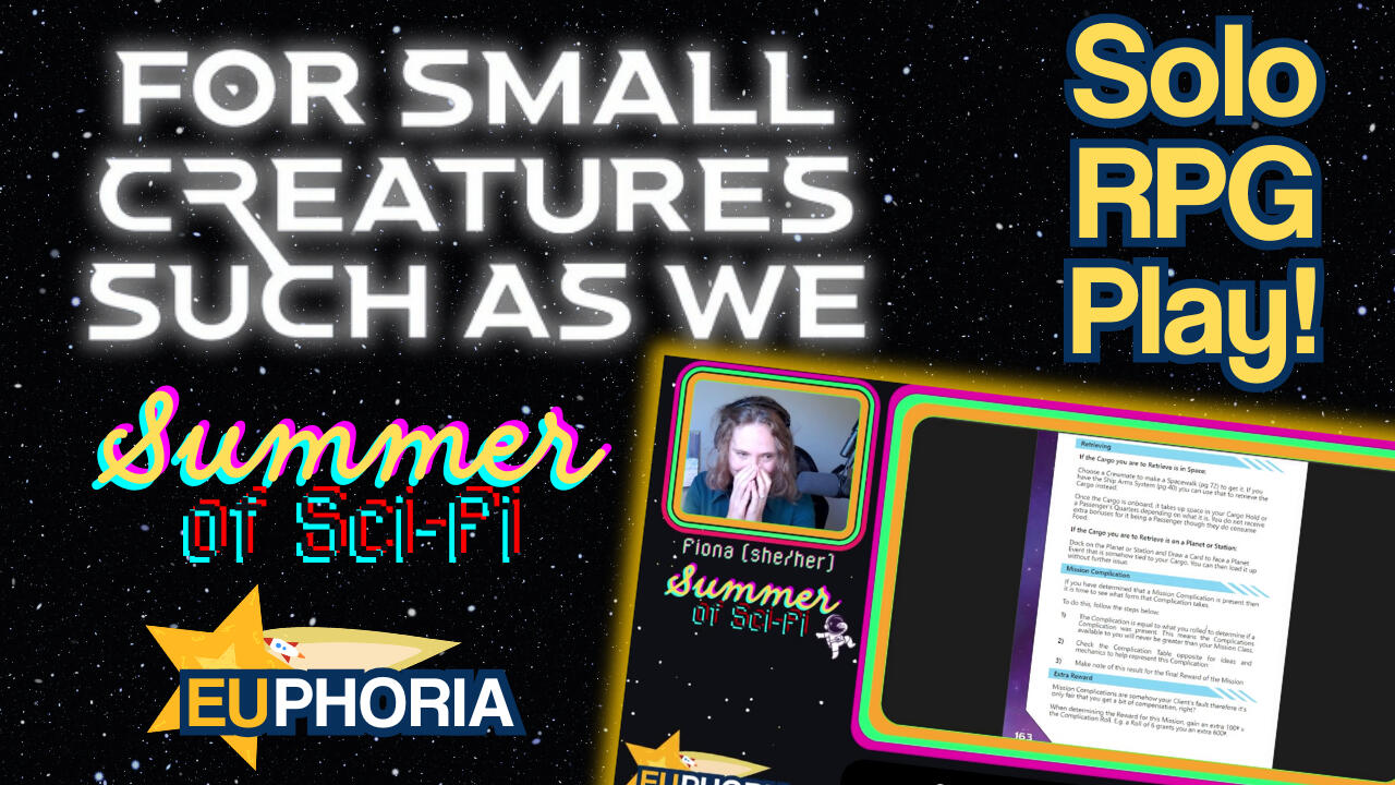 Summer of Sci-fi For Small Creatures Such as We Solo RPG Play title card
